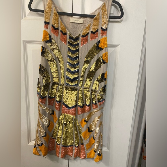 Vero Alfie 100% Silk Sequin Dress - Picture 1 of 7